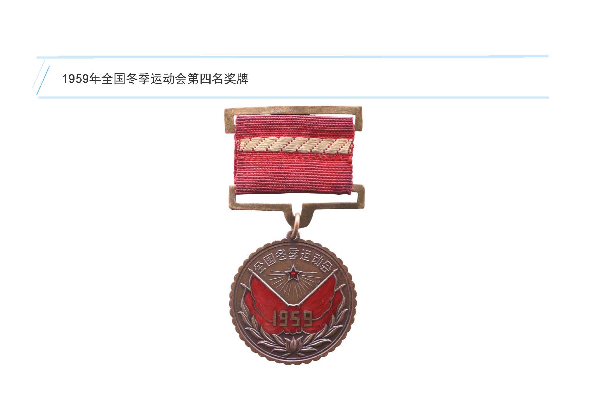 1959年全国冬季运动会第四名奖牌，体育收藏