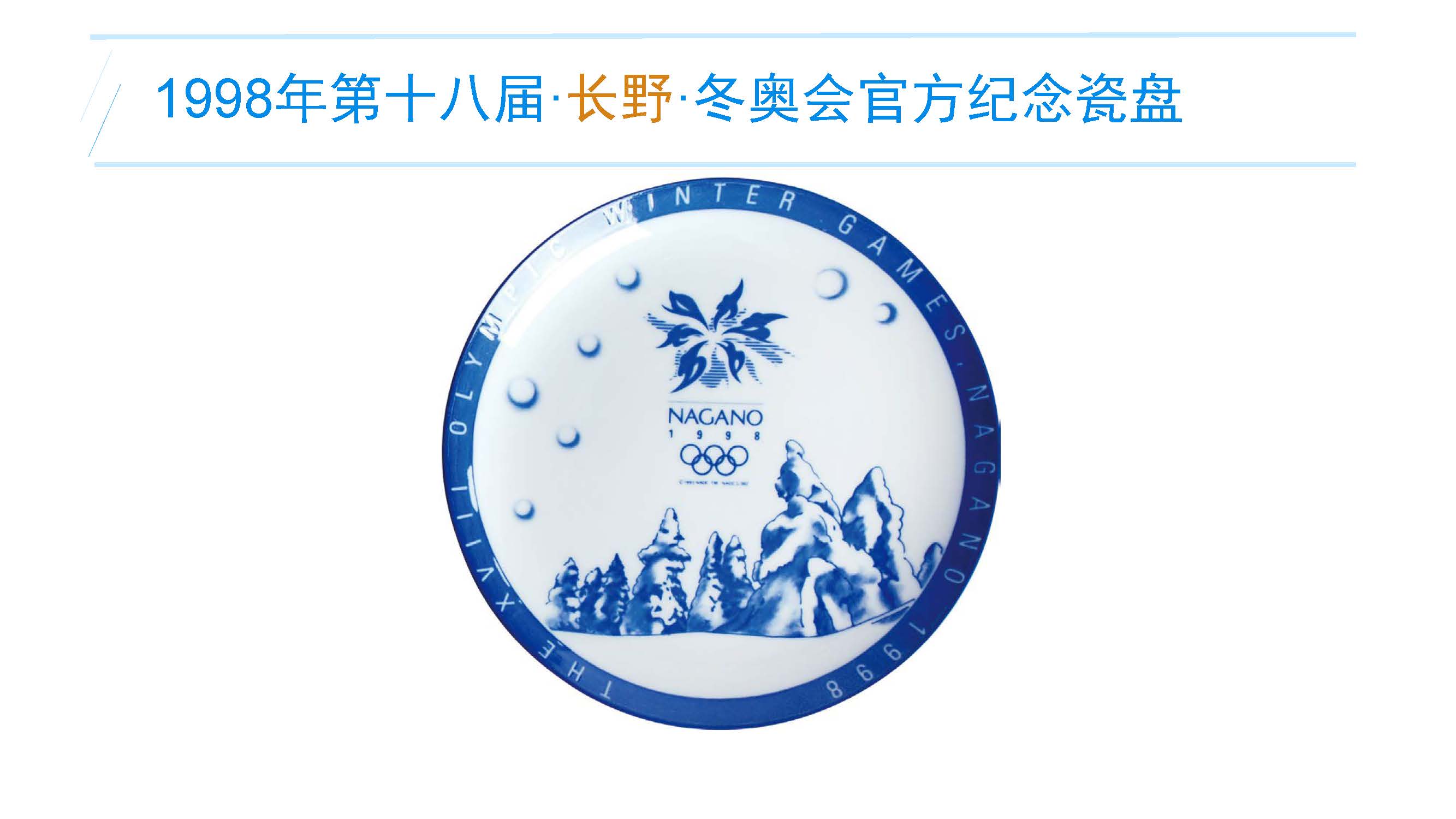 1998年第十八届·长野·冬奥会官方纪念瓷盘